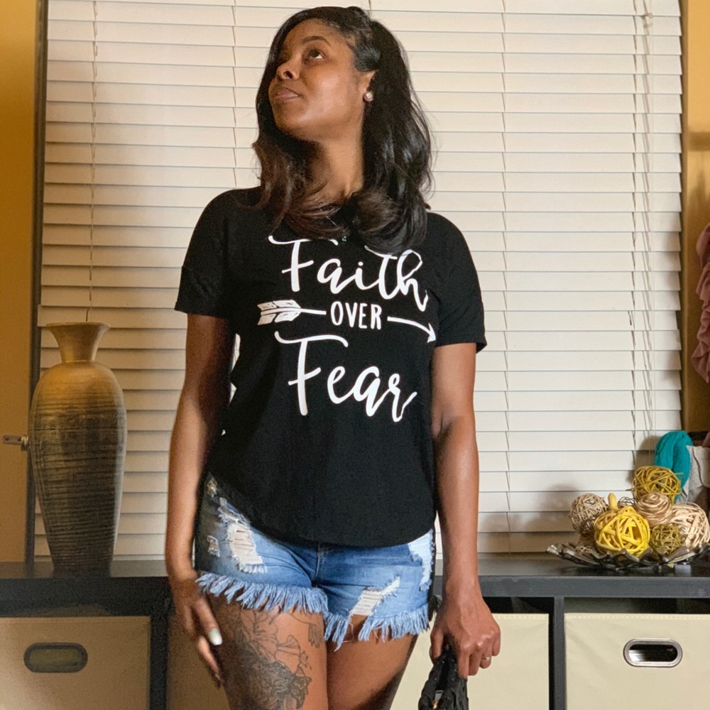 Faith Over Fear tee AVAIL IN 1X, 2X & 3X!